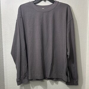 Free People Charcoal Long Sleeve Tee